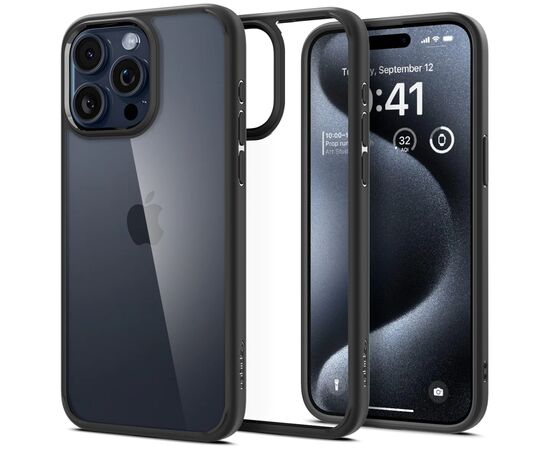 Чехол для мобильного телефона Spigen Apple iPhone 15 Pro Max Ultra Hybrid Matte Black (ACS06570), изображение 2 Чехол для мобильного телефона Spigen Apple iPhone 15 Pro Max Ultra Hybrid Matte Black (ACS06570), изображение 2