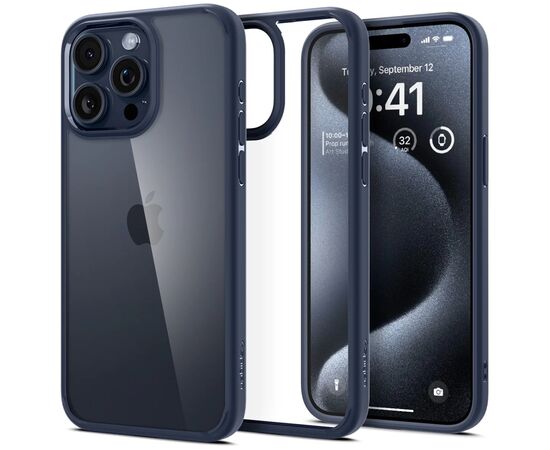 Чехол для мобильного телефона Spigen Apple iPhone 15 Pro Max Ultra Hybrid Navy Blue (ACS06573), изображение 2 Чехол для мобильного телефона Spigen Apple iPhone 15 Pro Max Ultra Hybrid Navy Blue (ACS06573), изображение 2