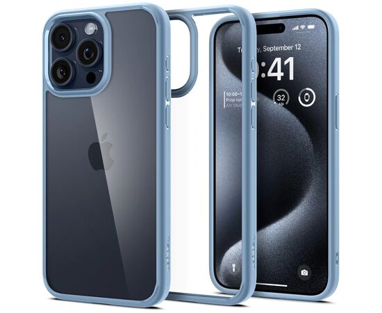 Чехол для мобильного телефона Spigen Apple iPhone 15 Pro Max Ultra Hybrid Sierra Blue (ACS06572), изображение 2 Чехол для мобильного телефона Spigen Apple iPhone 15 Pro Max Ultra Hybrid Sierra Blue (ACS06572), изображение 2
