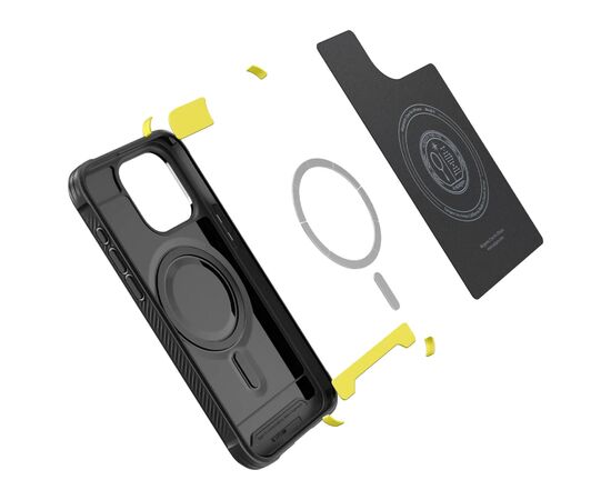 Чехол для мобильного телефона Spigen Apple iPhone 15 Pro Rugged Armor MagFit Matte Black (ACS06703), изображение 4
