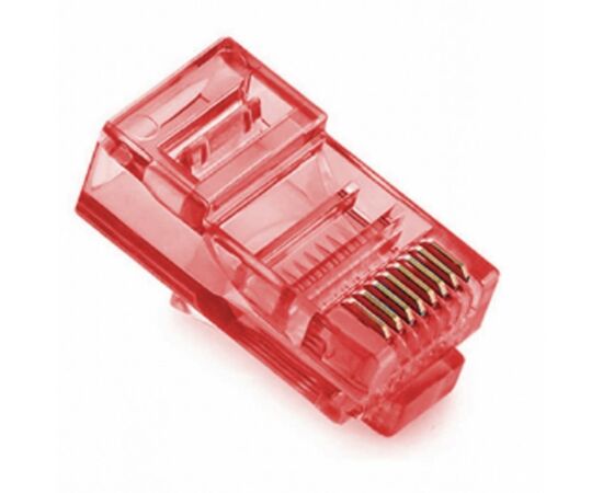 Коннектор RJ45 cat.5e UTP 8P8C Red 100 шт Merlion (05357)