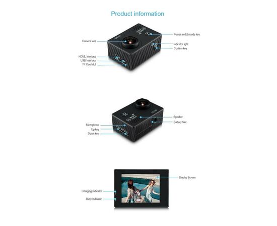 Экшн-камера XoKo EVR-010 4K Wi-Fi (EVR-010), изображение 2 Экшн-камера XoKo EVR-010 4K Wi-Fi (EVR-010), изображение 2