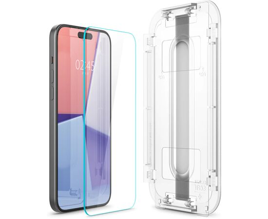 Стекло защитное Spigen Apple iPhone 15 Plus EZ FIT tR (2 Pack) (AGL06883), изображение 3 Стекло защитное Spigen Apple iPhone 15 Plus EZ FIT tR (2 Pack) (AGL06883), изображение 3