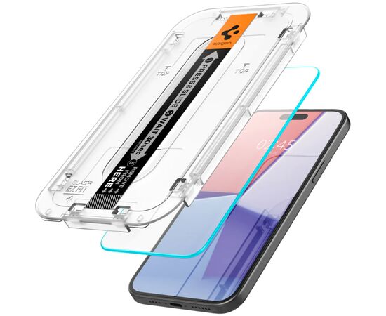 Стекло защитное Spigen Apple iPhone 15 Plus EZ FIT tR (2 Pack) (AGL06883), изображение 4 Стекло защитное Spigen Apple iPhone 15 Plus EZ FIT tR (2 Pack) (AGL06883), изображение 4