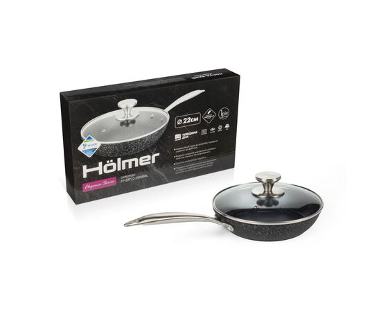 Сковорода Hölmer Elegance кована з кришкою 22 см (FP-22722-SSMBML Elegance), изображение 9 Сковорода Hölmer Elegance кована з кришкою 22 см (FP-22722-SSMBML Elegance), изображение 9