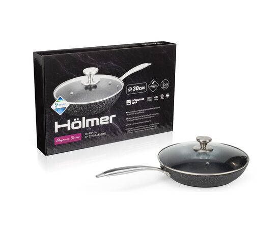 Сковорода Hölmer Elegance кована з кришкою 30 см (FP-22730-SSMBML Elegance), изображение 9 Сковорода Hölmer Elegance кована з кришкою 30 см (FP-22730-SSMBML Elegance), изображение 9