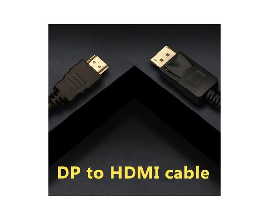 Кабель мультимедийный DisplayPort to HDMI 1.0m ProLogix (PR-DP-HDMI-P-02-30-1m), изображение 3 Кабель мультимедийный DisplayPort to HDMI 1.0m ProLogix (PR-DP-HDMI-P-02-30-1m), изображение 3