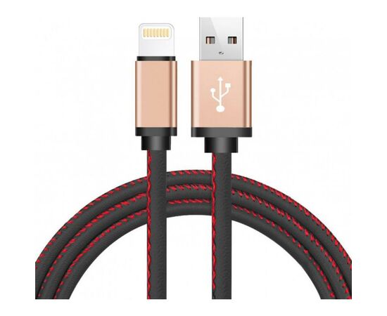 Дата кабель USB 2.0 AM to Lightning 1.0m leather black XoKo (SC-115i-BK)