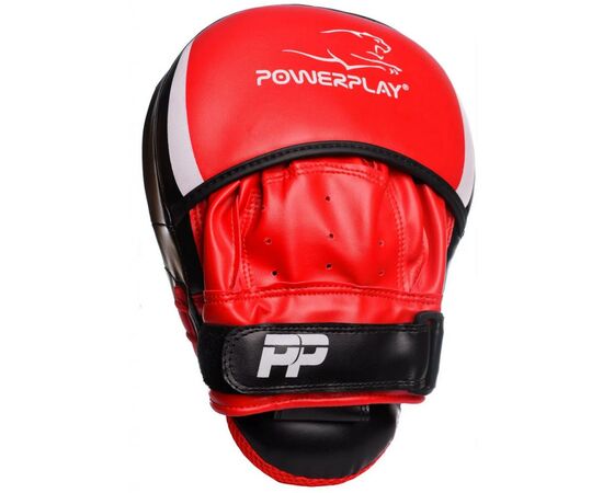 Лапы боксерские PowerPlay 3050 PU Black/Red (PP_3050_Red), изображение 2 Лапы боксерские PowerPlay 3050 PU Black/Red (PP_3050_Red), изображение 2
