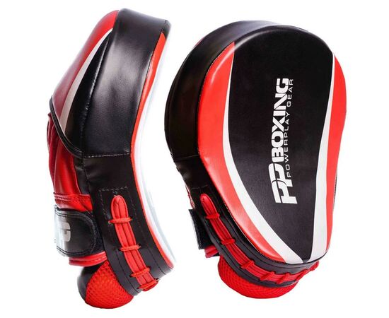 Лапи боксерські PowerPlay 3050 PU Black/Red (PP_3050_Red)