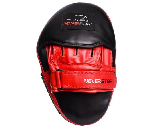 Лапы боксерские PowerPlay 3051 PU Black/Red (PP_3051_Red), изображение 2 Лапы боксерские PowerPlay 3051 PU Black/Red (PP_3051_Red), изображение 2