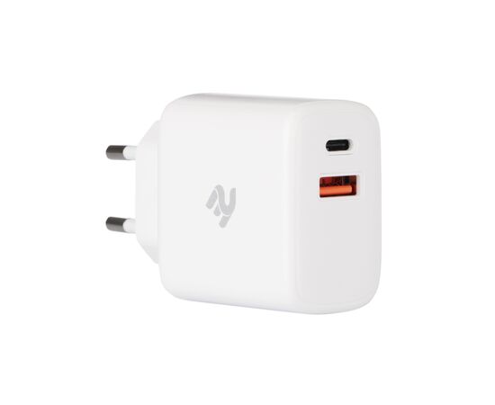 Зарядное устройство 2E USB Wall Charger QC, PD, Max 30W, white (2E-WC2USB30W-W), изображение 3 Зарядное устройство 2E USB Wall Charger QC, PD, Max 30W, white (2E-WC2USB30W-W), изображение 3