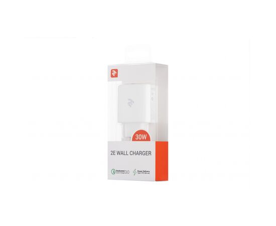 Зарядное устройство 2E USB Wall Charger QC, PD, Max 30W, white (2E-WC2USB30W-W), изображение 5 Зарядное устройство 2E USB Wall Charger QC, PD, Max 30W, white (2E-WC2USB30W-W), изображение 5