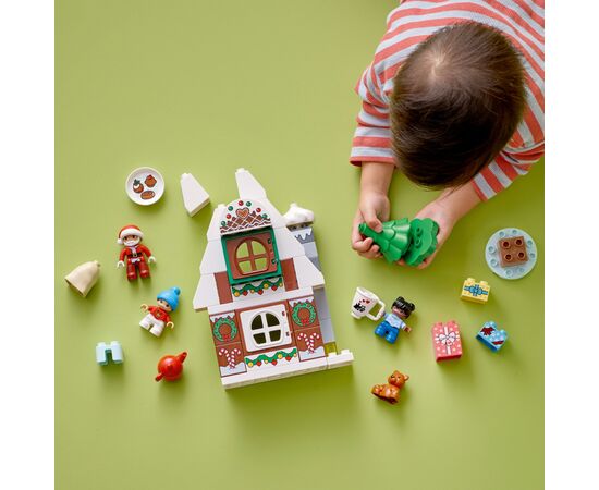 Конструктор LEGO DUPLO Town Пряничный домик Санты 50 деталей (10976), изображение 5 Конструктор LEGO DUPLO Town Пряничный домик Санты 50 деталей (10976), изображение 5