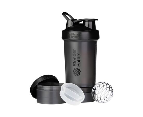 Шейкер спортивный BlenderBottle ProStak 22oz/650 мл з 2-ма контейнерами Чорний (PS 22oz Black/Black), изображение 5 Шейкер спортивный BlenderBottle ProStak 22oz/650 мл з 2-ма контейнерами Чорний (PS 22oz Black/Black), изображение 5
