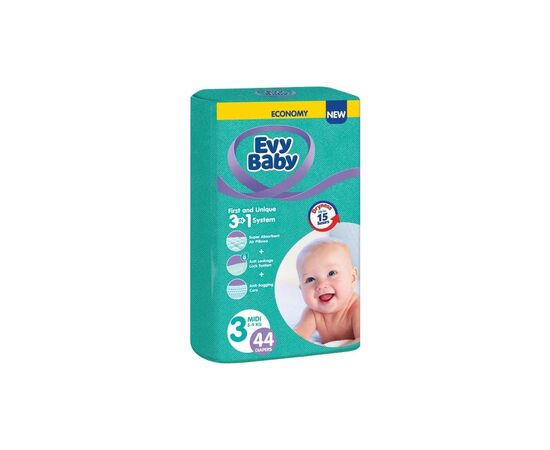 Підгузки Evy Baby Midi Twin 5-9 кг 44 шт (8690506520243)