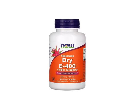 Витаминно-минеральный комплекс Now Foods Витамин E-400, 400 МЕ, Vegetarian Dry E-400, 100 вегетарианских капсул (NOW-00850)