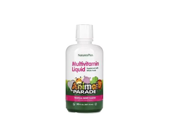 Мультивитамин Natures Plus Жидкие Детские Мультивитамины, Тропический вкус, Animal Pa (NAP-29951)