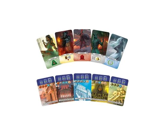 Настольная игра Ігромаг 7 Чудес: Дуэль. Пантеон (7 Wonders Duel: Pantheon) украинский (ВР_7ДП), изображение 4 Настольная игра Ігромаг 7 Чудес: Дуэль. Пантеон (7 Wonders Duel: Pantheon) украинский (ВР_7ДП), изображение 4