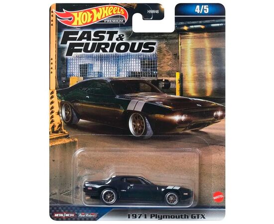 Машина Hot Wheels Коллекционная модель 1971 года Plymouth GTX серии Форсаж (HNW46/HNW55), изображение 3 Машина Hot Wheels Коллекционная модель 1971 года Plymouth GTX серии Форсаж (HNW46/HNW55), изображение 3