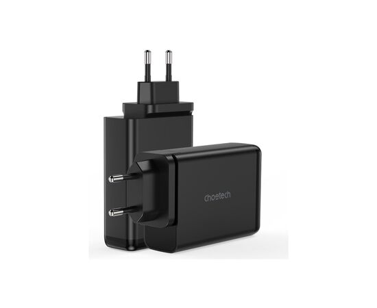 Блок питания к ноутбуку Choetech 140W GaN PD, QC/3.0, PPS, 2*Type-C, 2*USB-A (PD6005-EU-B), изображение 2 Блок питания к ноутбуку Choetech 140W GaN PD, QC/3.0, PPS, 2*Type-C, 2*USB-A (PD6005-EU-B), изображение 2
