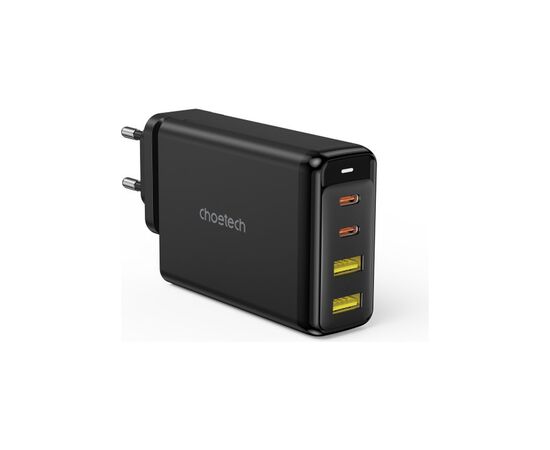 Блок питания к ноутбуку Choetech 140W GaN PD, QC/3.0, PPS, 2*Type-C, 2*USB-A (PD6005-EU-B)