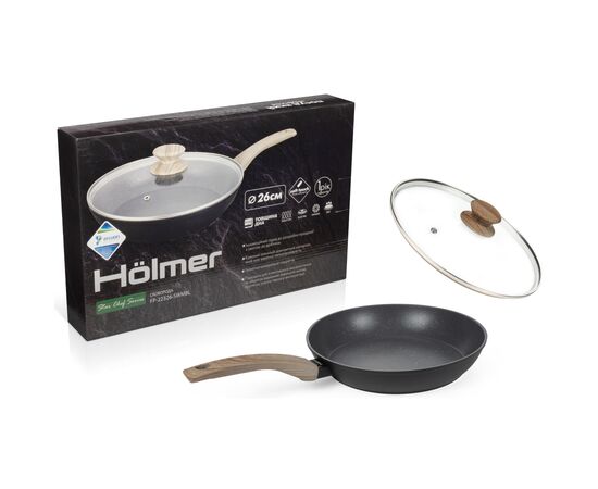 Сковорода Hölmer Star Chef кована з кришкою 26 см (FP-22326-SWMBL Star Chef), изображение 10 Сковорода Hölmer Star Chef кована з кришкою 26 см (FP-22326-SWMBL Star Chef), изображение 10