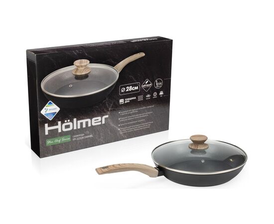Сковорода Hölmer Star Chef кована з кришкою 28 см (FP-22328-SWMBL Star Chef), изображение 9 Сковорода Hölmer Star Chef кована з кришкою 28 см (FP-22328-SWMBL Star Chef), изображение 9