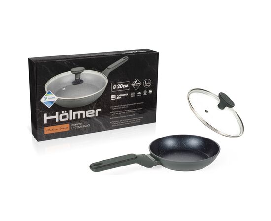 Сковорода Hölmer Modern кована з кришкою 20 см (FP-22720-SGMGL Modern), изображение 10 Сковорода Hölmer Modern кована з кришкою 20 см (FP-22720-SGMGL Modern), изображение 10