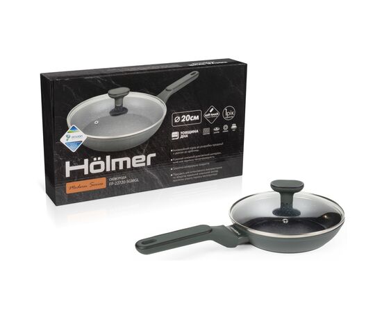Сковорода Hölmer Modern кована з кришкою 20 см (FP-22720-SGMGL Modern), изображение 9 Сковорода Hölmer Modern кована з кришкою 20 см (FP-22720-SGMGL Modern), изображение 9