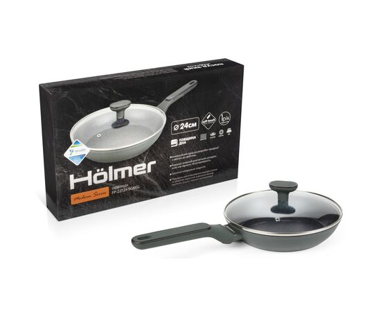 Сковорода Hölmer Modern кована з кришкою 24 см (FP-22724-SGMGL Modern), изображение 9 Сковорода Hölmer Modern кована з кришкою 24 см (FP-22724-SGMGL Modern), изображение 9
