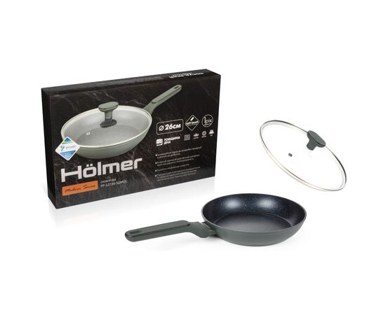 Сковорода Hölmer Modern кована з кришкою 26 см (FP-22726-SGMGL Modern), изображение 10 Сковорода Hölmer Modern кована з кришкою 26 см (FP-22726-SGMGL Modern), изображение 10