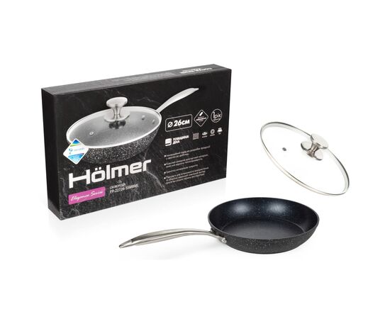 Сковорода Hölmer Elegance кована з кришкою 26 см (FP-22726-SSMBML Elegance), изображение 10 Сковорода Hölmer Elegance кована з кришкою 26 см (FP-22726-SSMBML Elegance), изображение 10