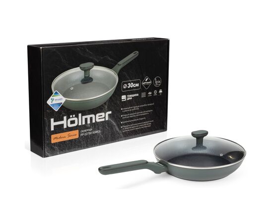 Сковорода Hölmer Modern кована з кришкою 30 см (FP-22730-SGMGL Modern), зображення 10