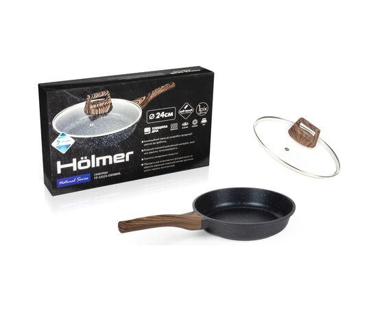 Сковорода Hölmer Natural лита з кришкою 24 см (FP-33524-SWMBML Natural), изображение 10 Сковорода Hölmer Natural лита з кришкою 24 см (FP-33524-SWMBML Natural), изображение 10