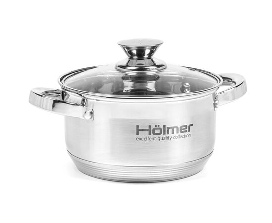Кастрюля Hölmer з кришкою 2,7 л (CR-12527-SS), изображение 3 Кастрюля Hölmer з кришкою 2,7 л (CR-12527-SS), изображение 3