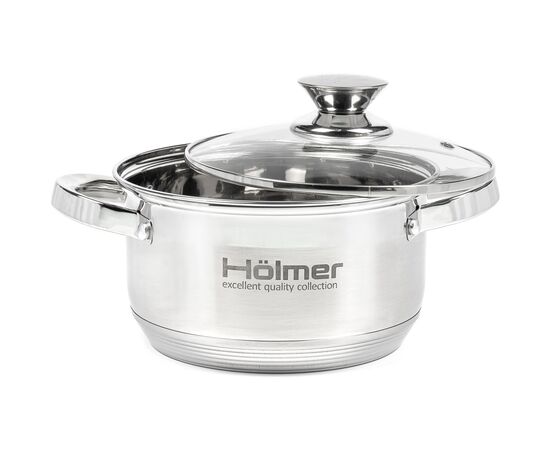 Кастрюля Hölmer з кришкою 2,7 л (CR-12527-SS), изображение 4 Кастрюля Hölmer з кришкою 2,7 л (CR-12527-SS), изображение 4