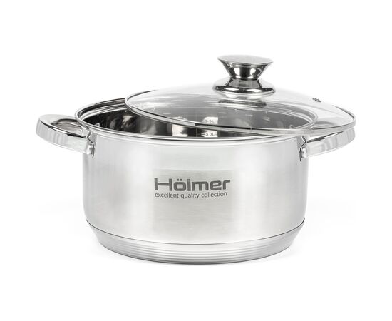 Кастрюля Hölmer з кришкою 5 л (CR-12550-SS), изображение 2 Кастрюля Hölmer з кришкою 5 л (CR-12550-SS), изображение 2
