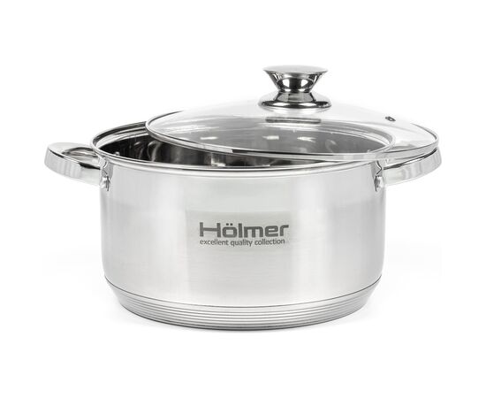 Кастрюля Hölmer з кришкою 6 л (CR-12560-SS), изображение 2 Кастрюля Hölmer з кришкою 6 л (CR-12560-SS), изображение 2