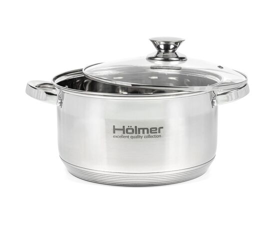 Кастрюля Hölmer з кришкою 6 л (CR-12560-SS), изображение 3 Кастрюля Hölmer з кришкою 6 л (CR-12560-SS), изображение 3