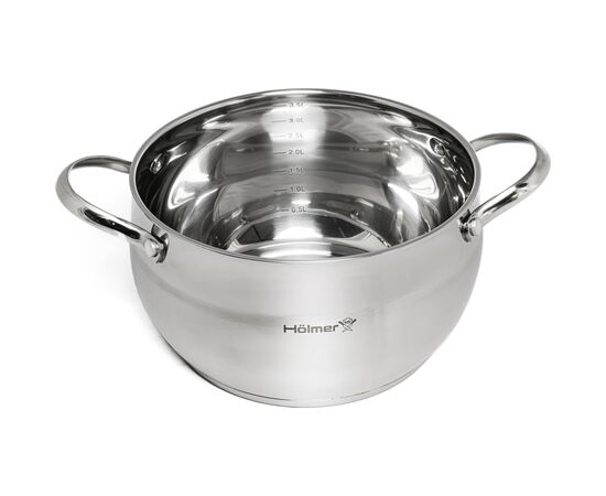 Кастрюля Hölmer Fantastic з кришкою 3,9 л (CR-15539-SS Fantastic), изображение 3 Кастрюля Hölmer Fantastic з кришкою 3,9 л (CR-15539-SS Fantastic), изображение 3