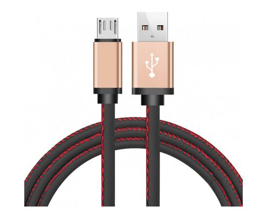 Дата кабель USB 2.0 AM to Micro 5P 1.0m leather black XoKo (SC-115m-BK)