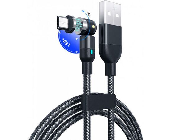 Дата кабель USB 2.0 AM to Lightning + Micro 5P + Type-C 1.0m Magneto 540 XoKo (SC-390MGNT-BK)