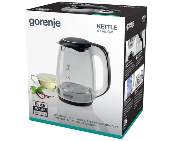 Электрочайник Gorenje K17GLBW, изображение 4 Электрочайник Gorenje K17GLBW, изображение 4