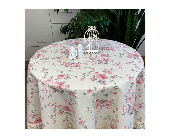 Скатерть Прованс Bella Розы с кружевом D-200 (4823093431225), изображение 3 Скатерть Прованс Bella Розы с кружевом D-200 (4823093431225), изображение 3
