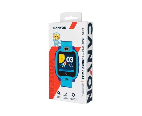 Смарт-годинник Canyon CNE-KW44BL Jondy KW-44, Kids smartwatch Blue (CNE-KW44BL), зображення 4 Смарт-годинник Canyon CNE-KW44BL Jondy KW-44, Kids smartwatch Blue (CNE-KW44BL), зображення 4