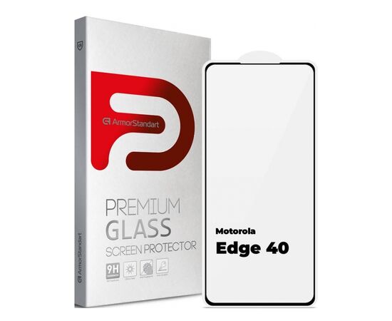 Скло захисне Armorstandart Edge Glue Curved Motorola Edge 40 Black (ARM67863)