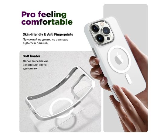 Чехол для мобильного телефона Armorstandart Unit MagSafe Apple iPhone 15 Plus Matte Clear Silver (ARM69351), изображение 4 Чехол для мобильного телефона Armorstandart Unit MagSafe Apple iPhone 15 Plus Matte Clear Silver (ARM69351), изображение 4