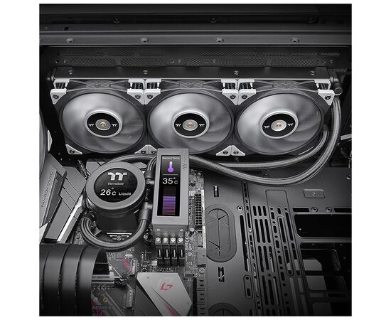 Система водяного охлаждения ThermalTake Floe RC Ultra 360 CPUMemory AIO Liquid Cooler (CL-W325-PL12GM-A), изображение 6 Система водяного охлаждения ThermalTake Floe RC Ultra 360 CPUMemory AIO Liquid Cooler (CL-W325-PL12GM-A), изображение 6
