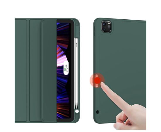 Чохол до планшета BeCover Direct Charge Pencil Apple iPad Pro 11 2020/2021/2022 Dark Green (709651), зображення 3 Чохол до планшета BeCover Direct Charge Pencil Apple iPad Pro 11 2020/2021/2022 Dark Green (709651), зображення 3